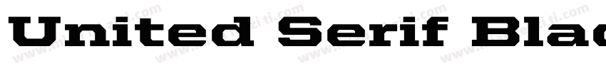 United Serif Black SmCd Regular字体转换